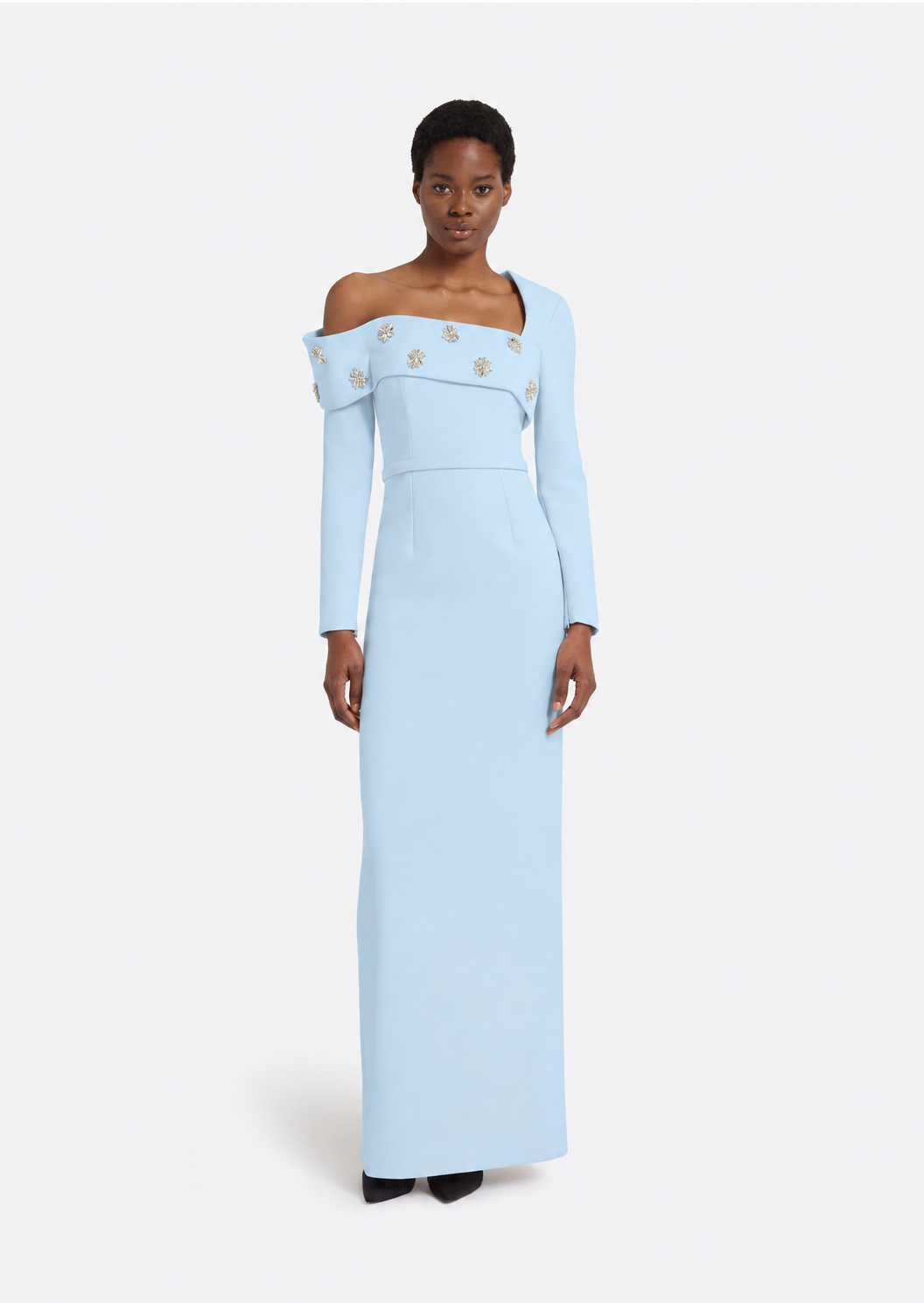 YEMIHMA LONG DRESS IN PALE BLUE