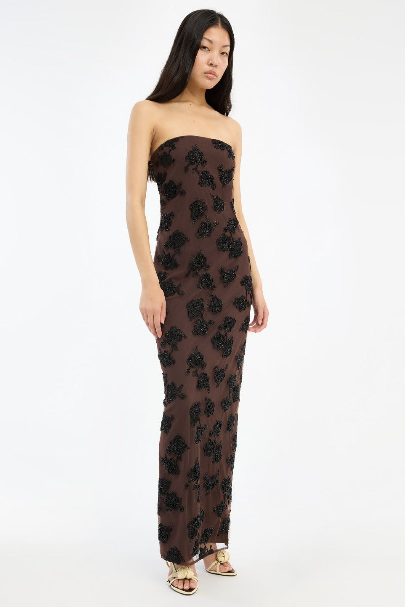 Beaded Maxi Tube Dress