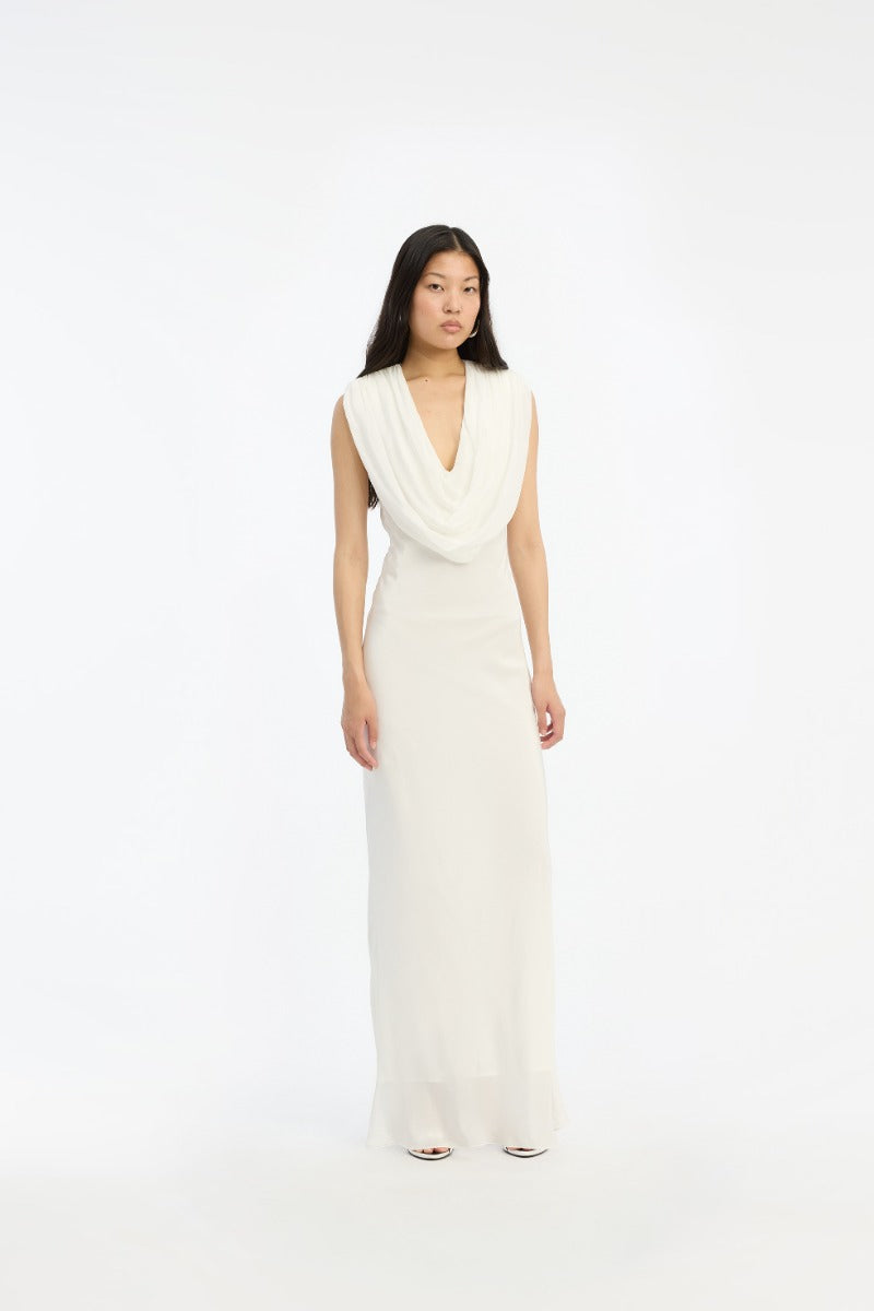 MAXI WATERFALL DRESS