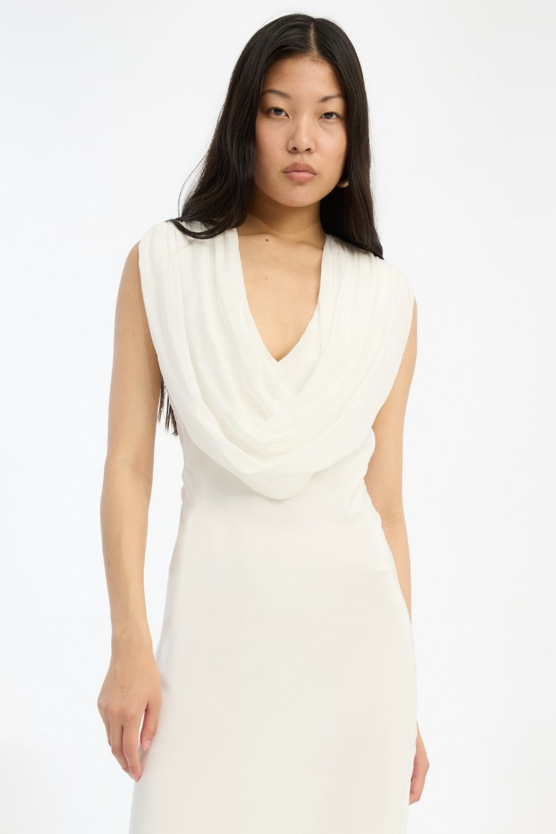 MAXI WATERFALL DRESS