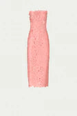 Astelle Floral Cut Strapless Dress PINK SORBET
