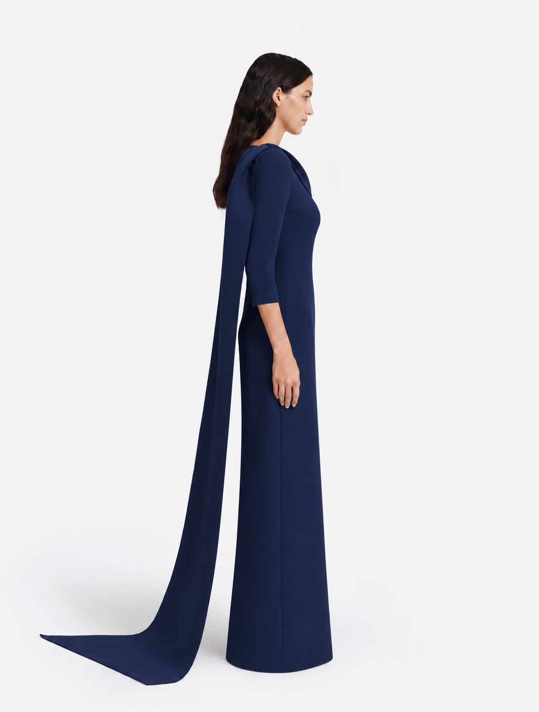 SOLENNE LONG DRESS IN MARITIME BLUE