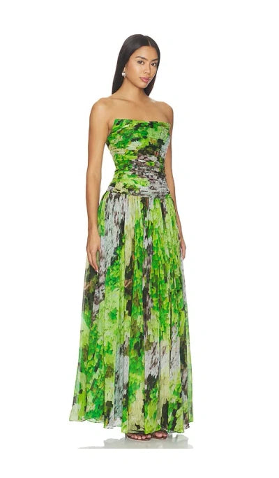 FAIRY FERN PRINTED DRAPED DRESS