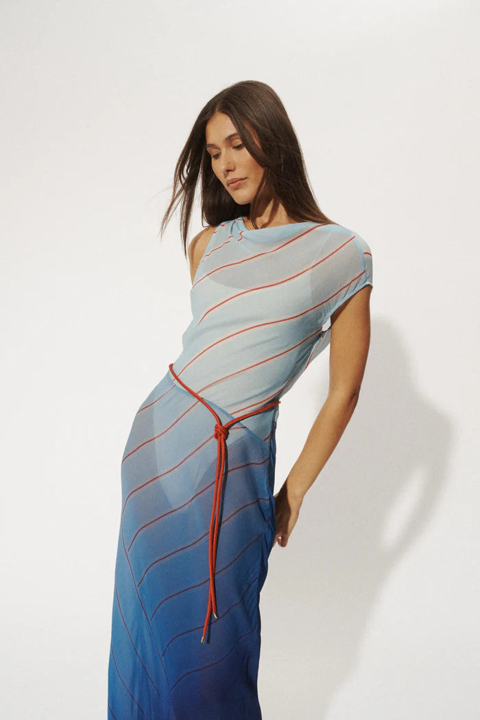 Stripes Of The Seas Capri Maxi Dress