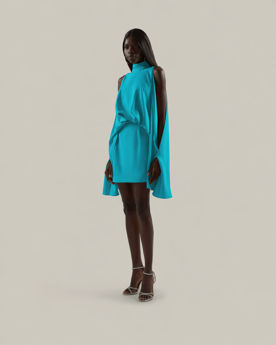 Turquoise Mini Bacall Dress