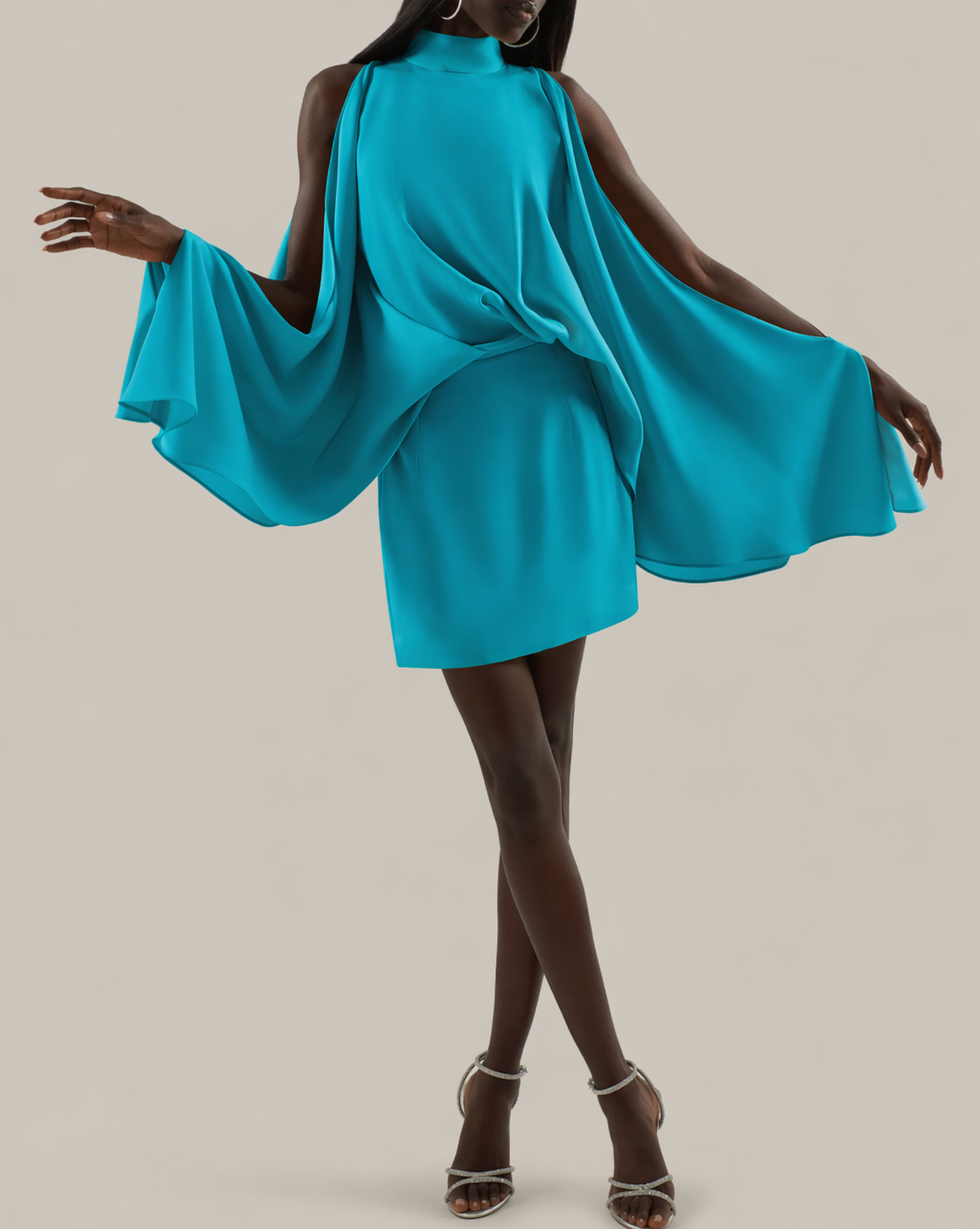 Turquoise Mini Bacall Dress