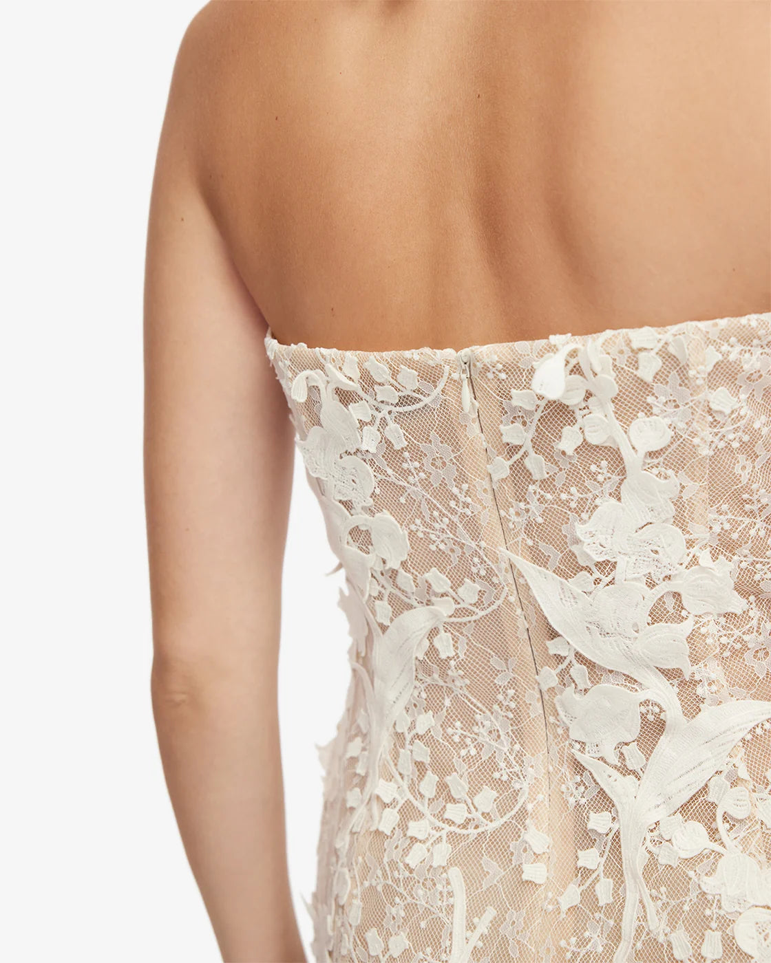 Roselle Embellished Lace Bustier Mini Dress