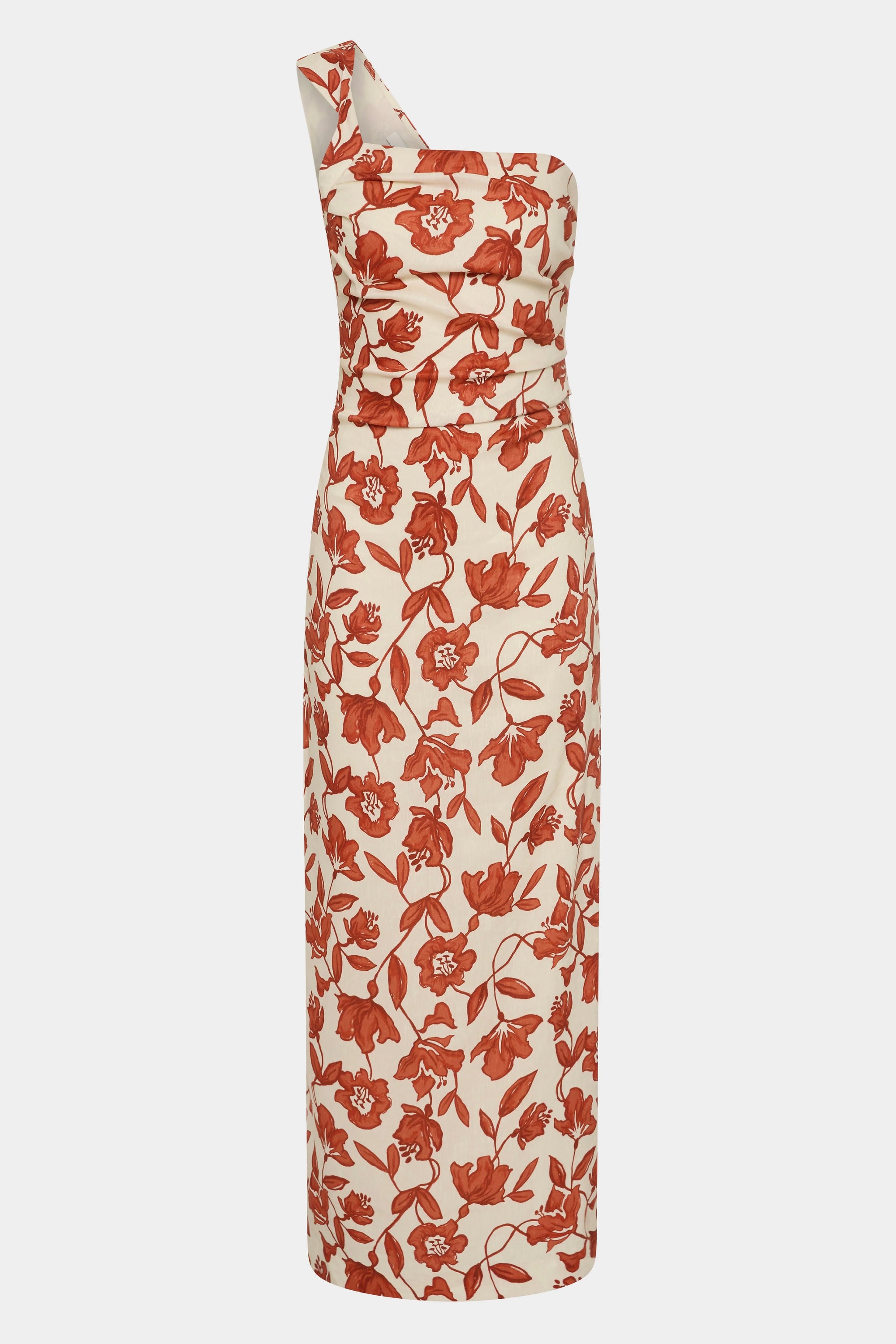 CHLOE ONE SHOULDER MIDI DRESS
