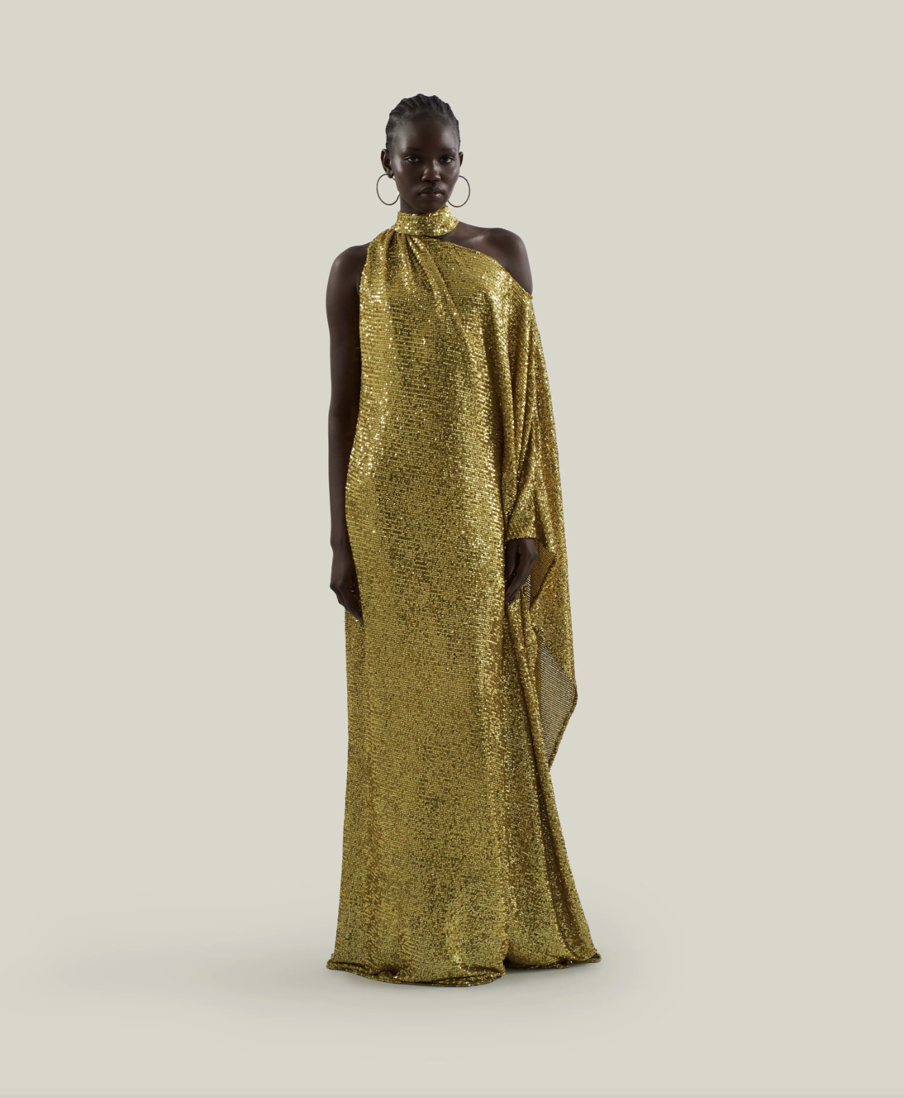 Atlas Disco Dress in Chartreuse