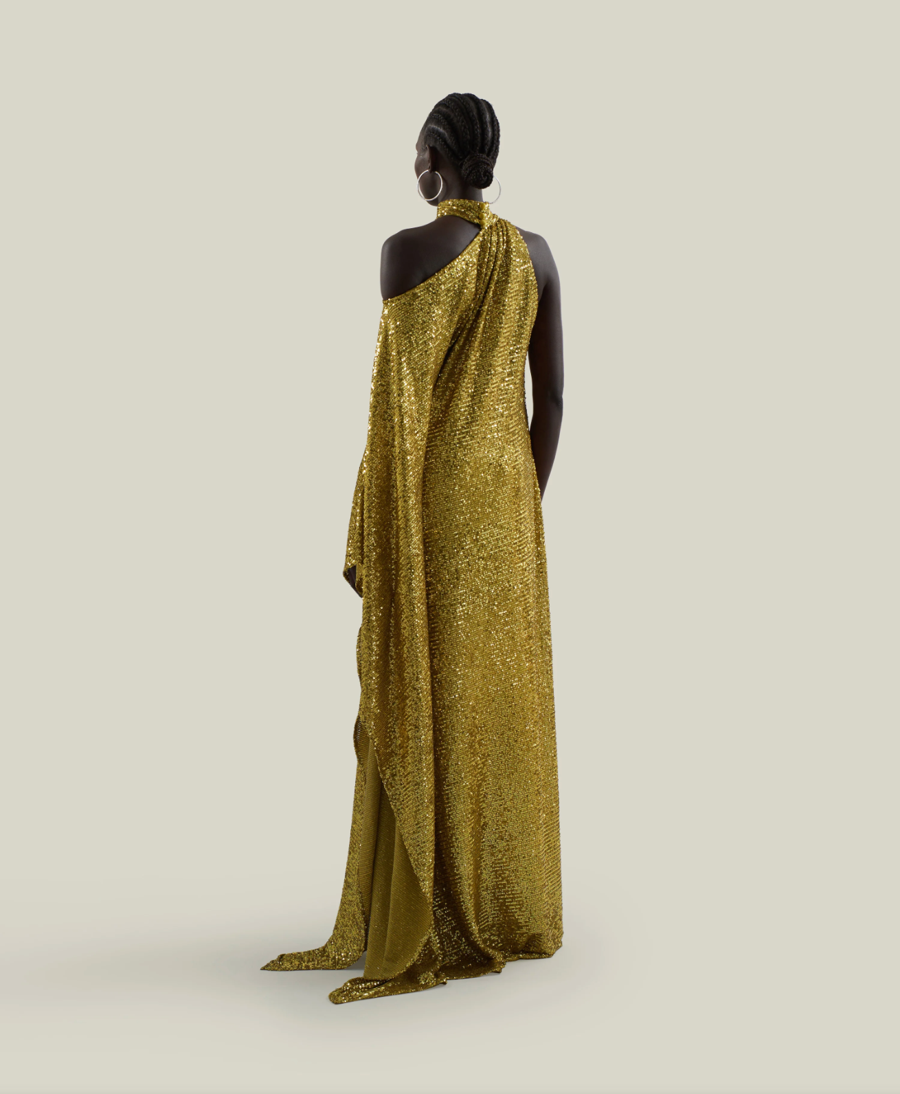 Atlas Disco Dress in Chartreuse