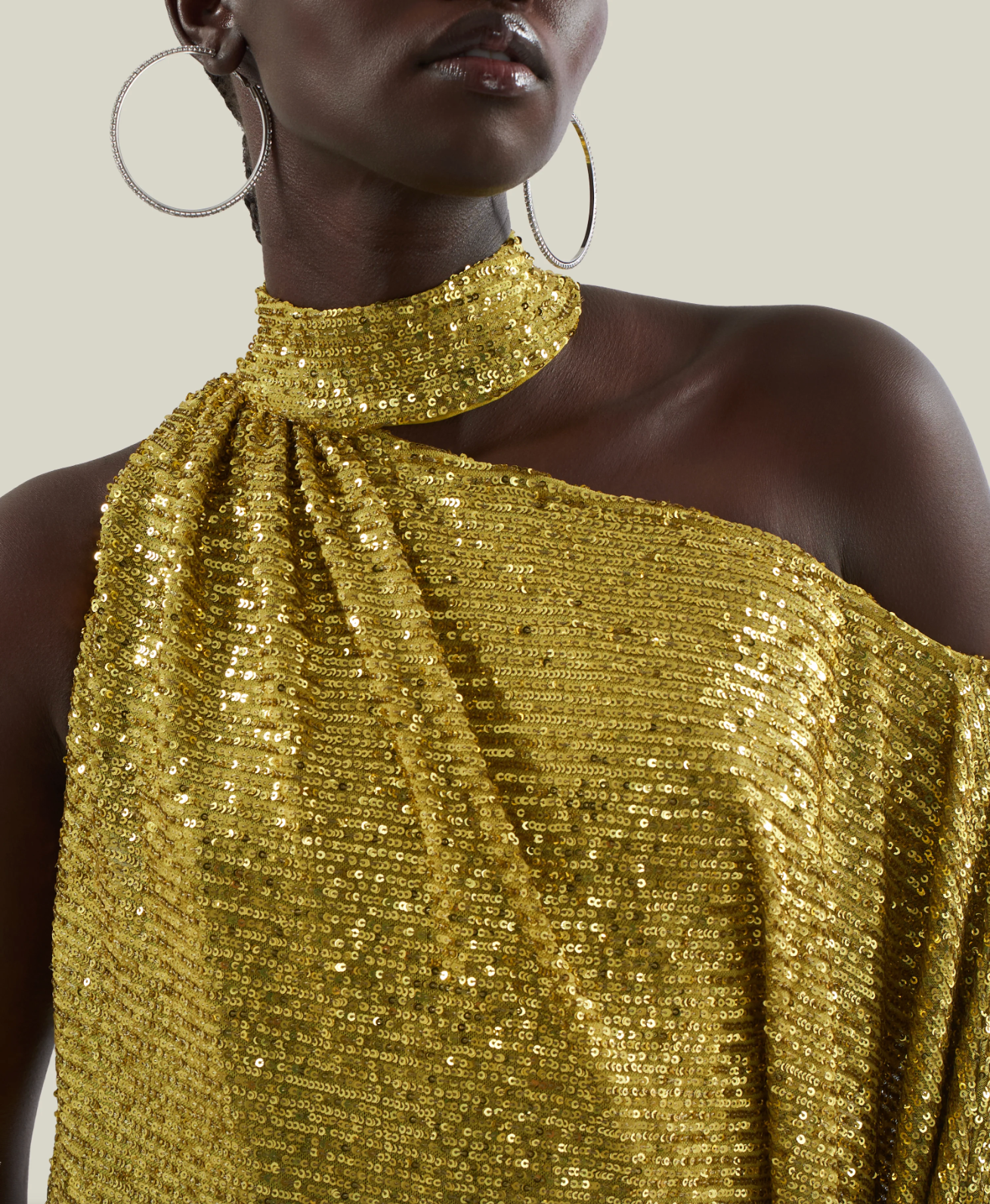 Atlas Disco Dress in Chartreuse