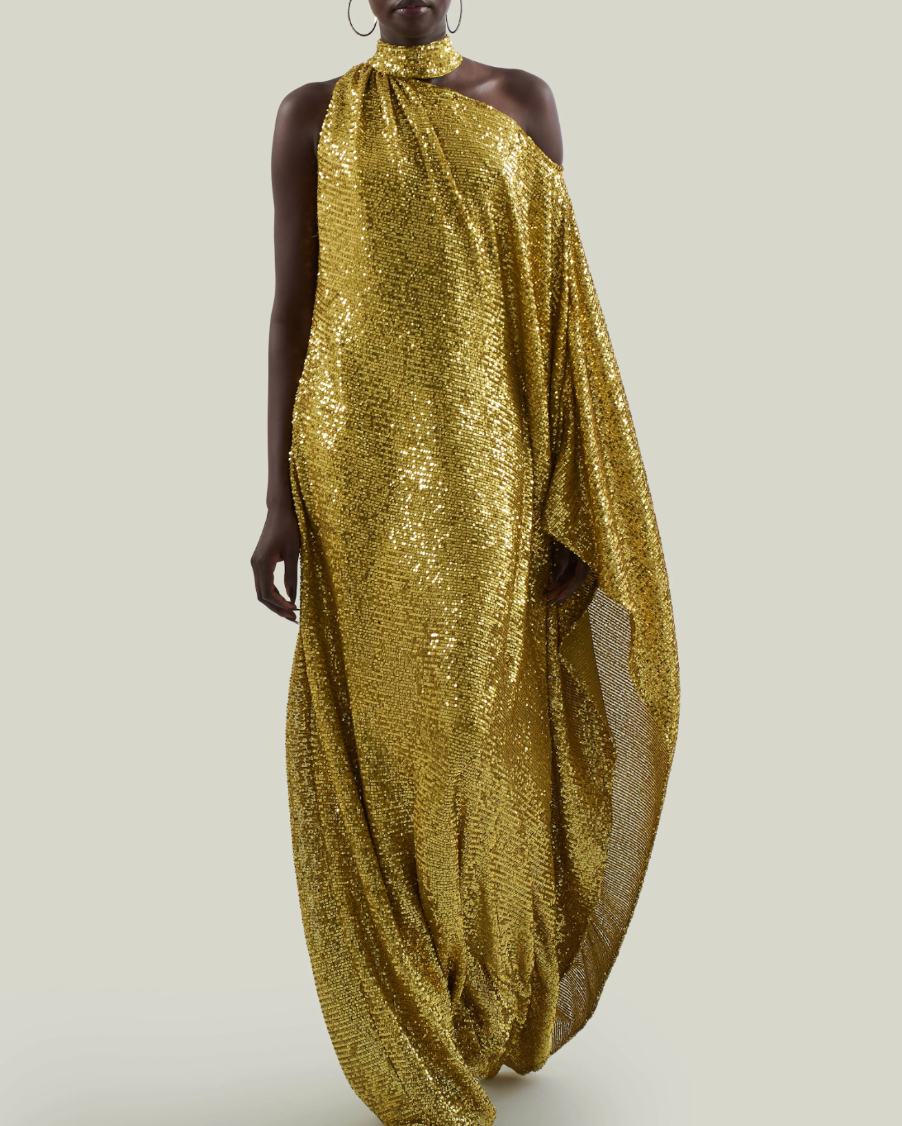 Atlas Disco Dress in Chartreuse