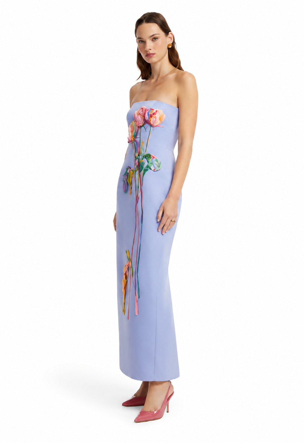 RAYNA EMBROIDERED BUSTIER MAXI DRESS
