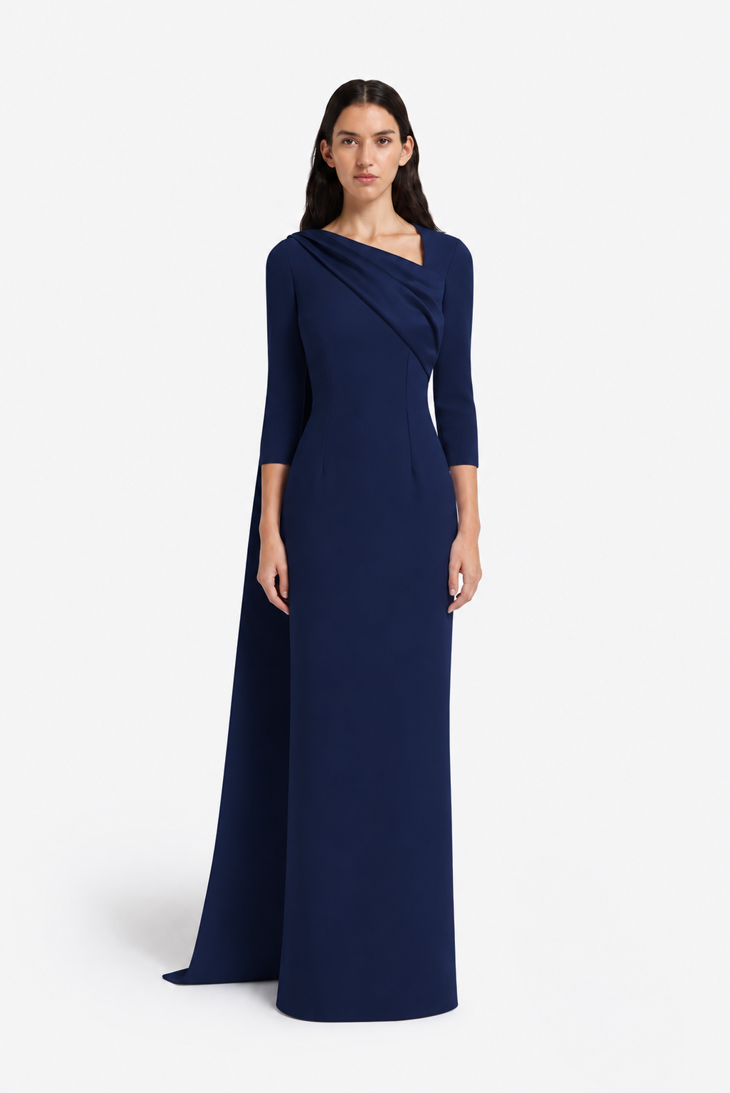 SOLENNE LONG DRESS IN MARITIME BLUE