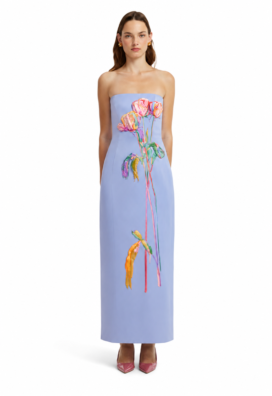 RAYNA EMBROIDERED BUSTIER MAXI DRESS