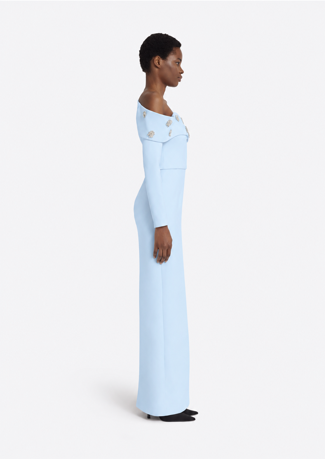 YEMIHMA LONG DRESS IN PALE BLUE