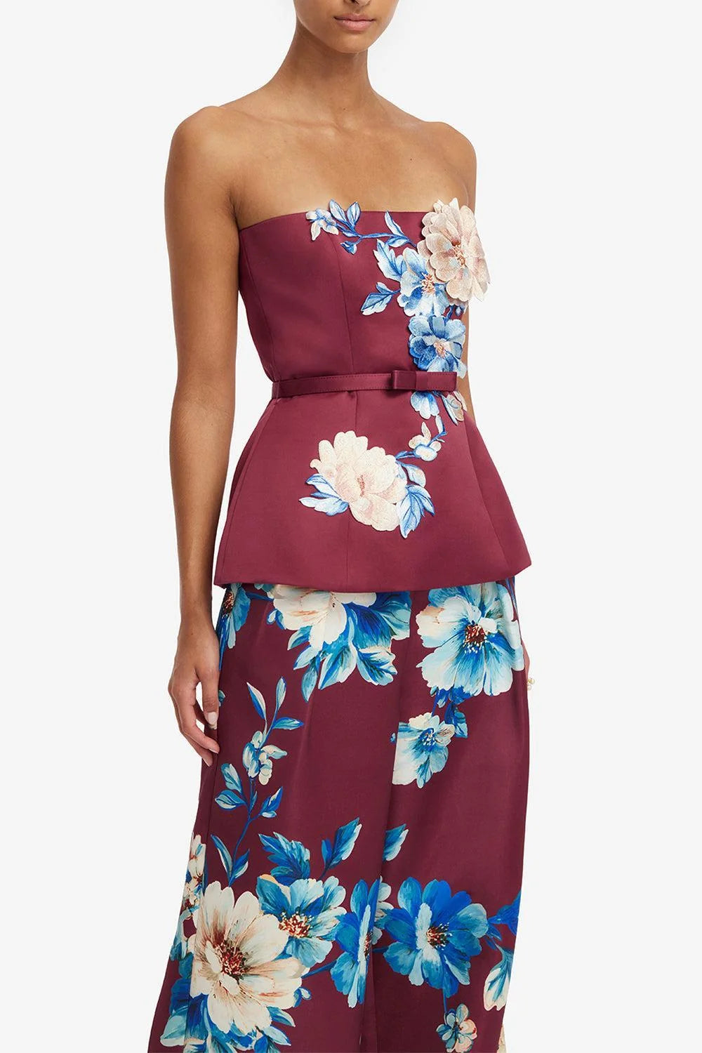 Nadia Embroidered Bustier Top