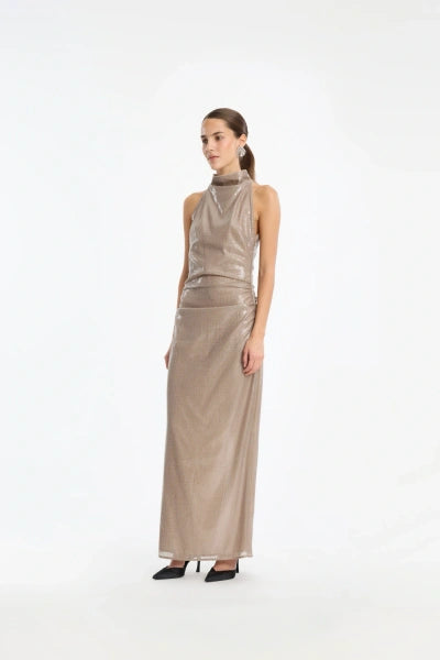 Sequins Maxi Slit Dress